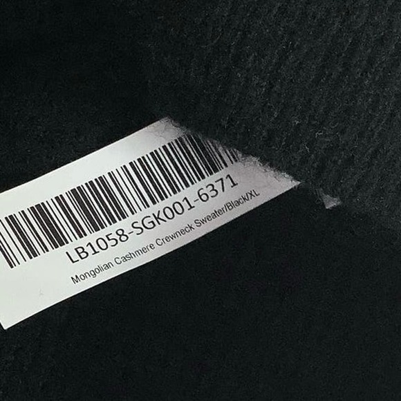 Quince XL Mongolian Cashmere Crewneck Sweater Black NWT - Picture 9 of 9